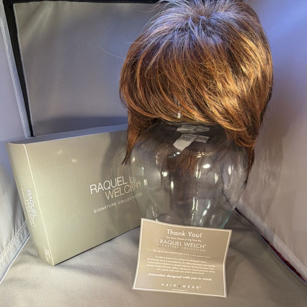 Raquel Welch Signature Collection Layered Wavy Synthetic Wig Medium Golden Brown